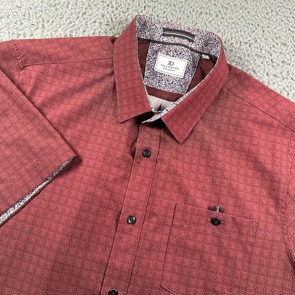 7Diamonds Shirt Men's XL Red Diamond Button Down 4 Way Stretch Performance - Picture 1 of 9